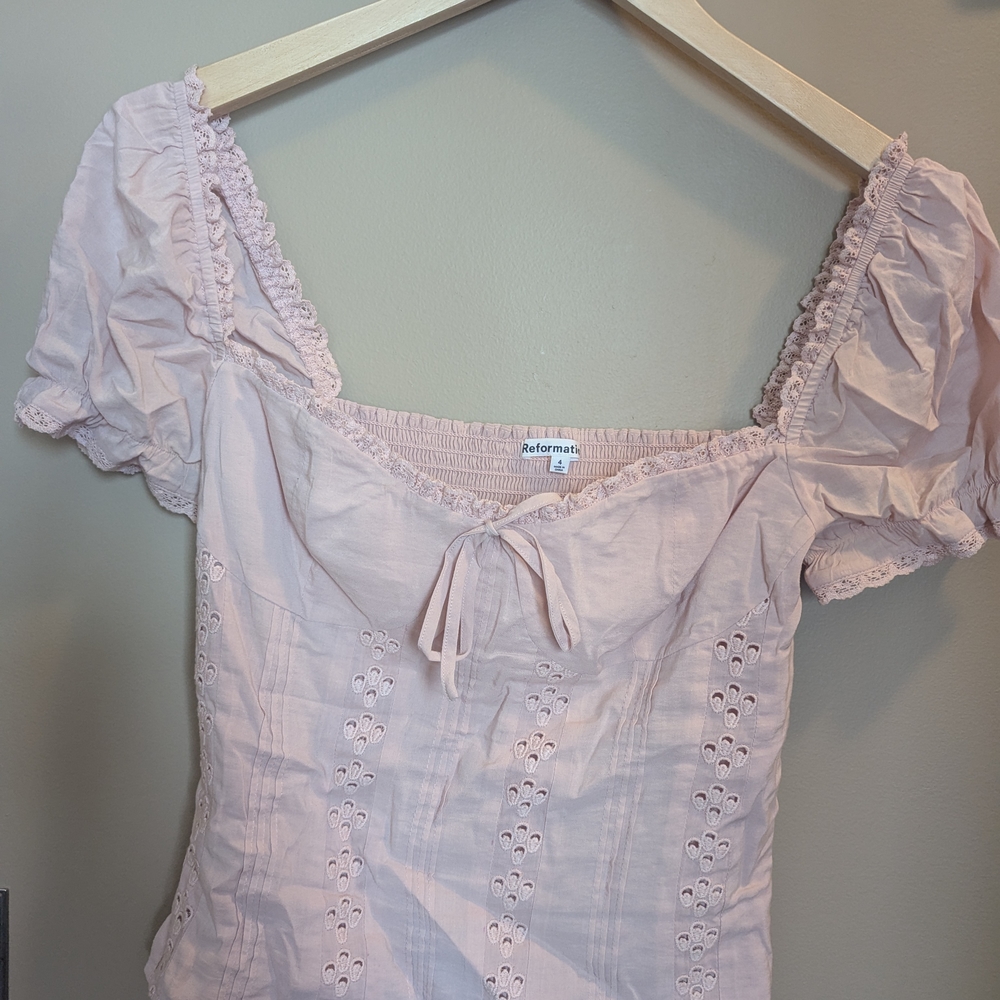 Reformation Pink Blouse